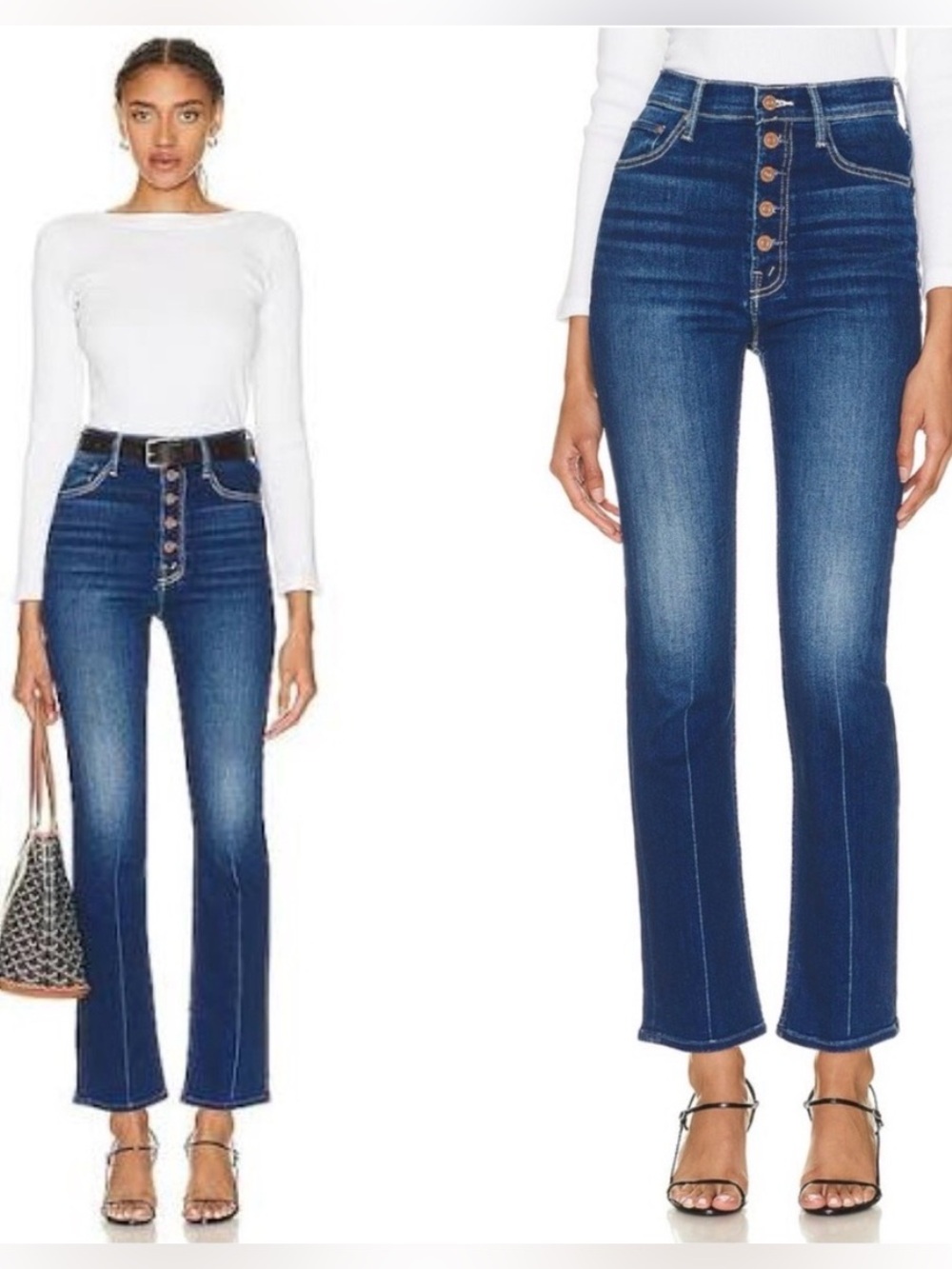 💙 MOTHER The Pixie Rider Ankle Jeans Size 30 Taxi! Jeans Dark Wash
